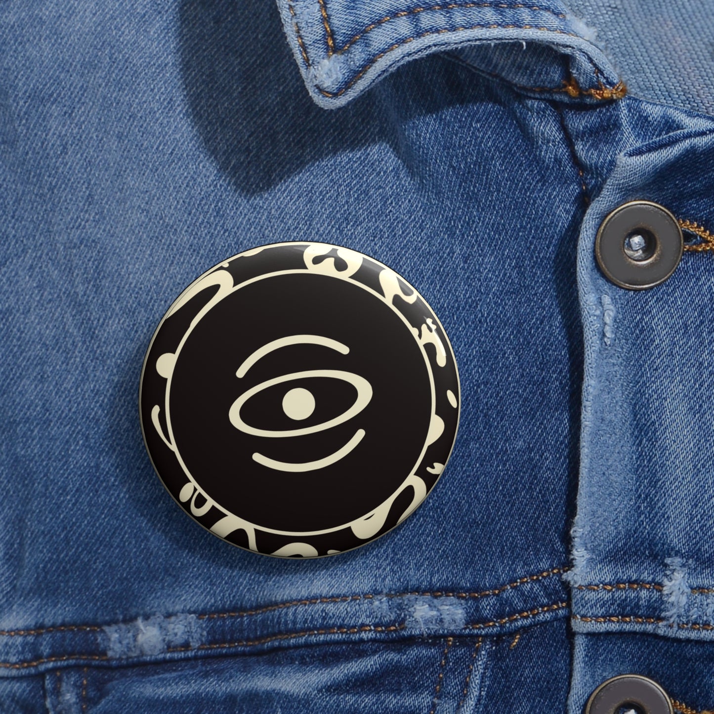Adorn'd Logo Pin Button - Smoke Signal