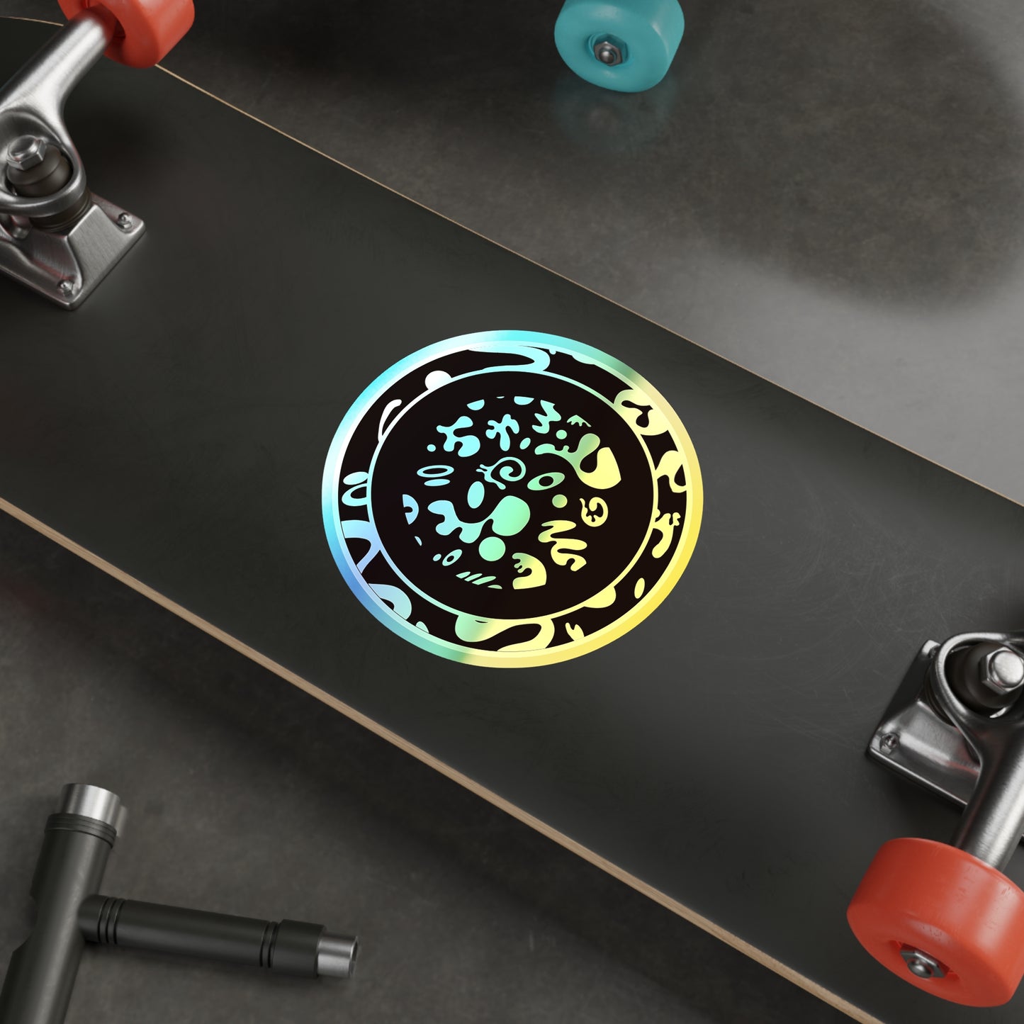 Adorn'd Holographic Die Cut Stickers - Smoke Signal Black