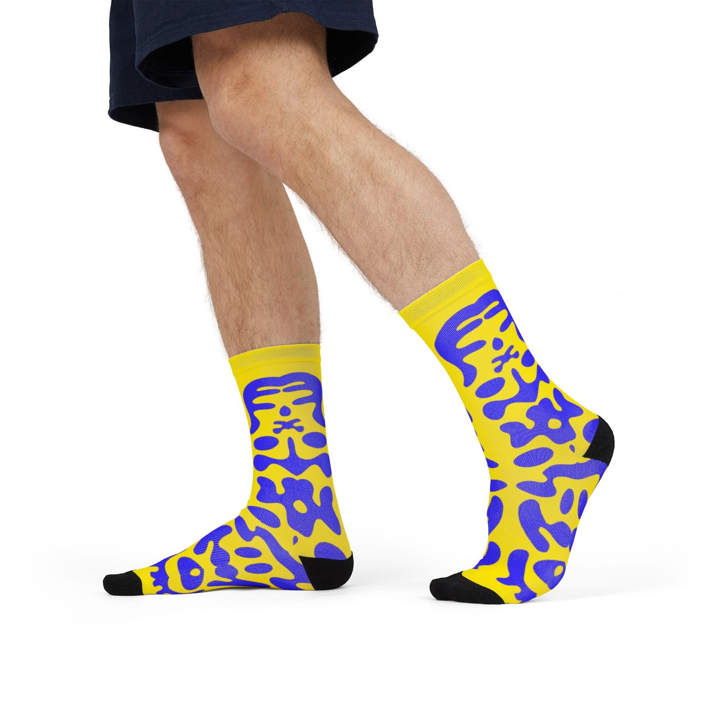 Mirror Work Color Crew Socks - Sunspell