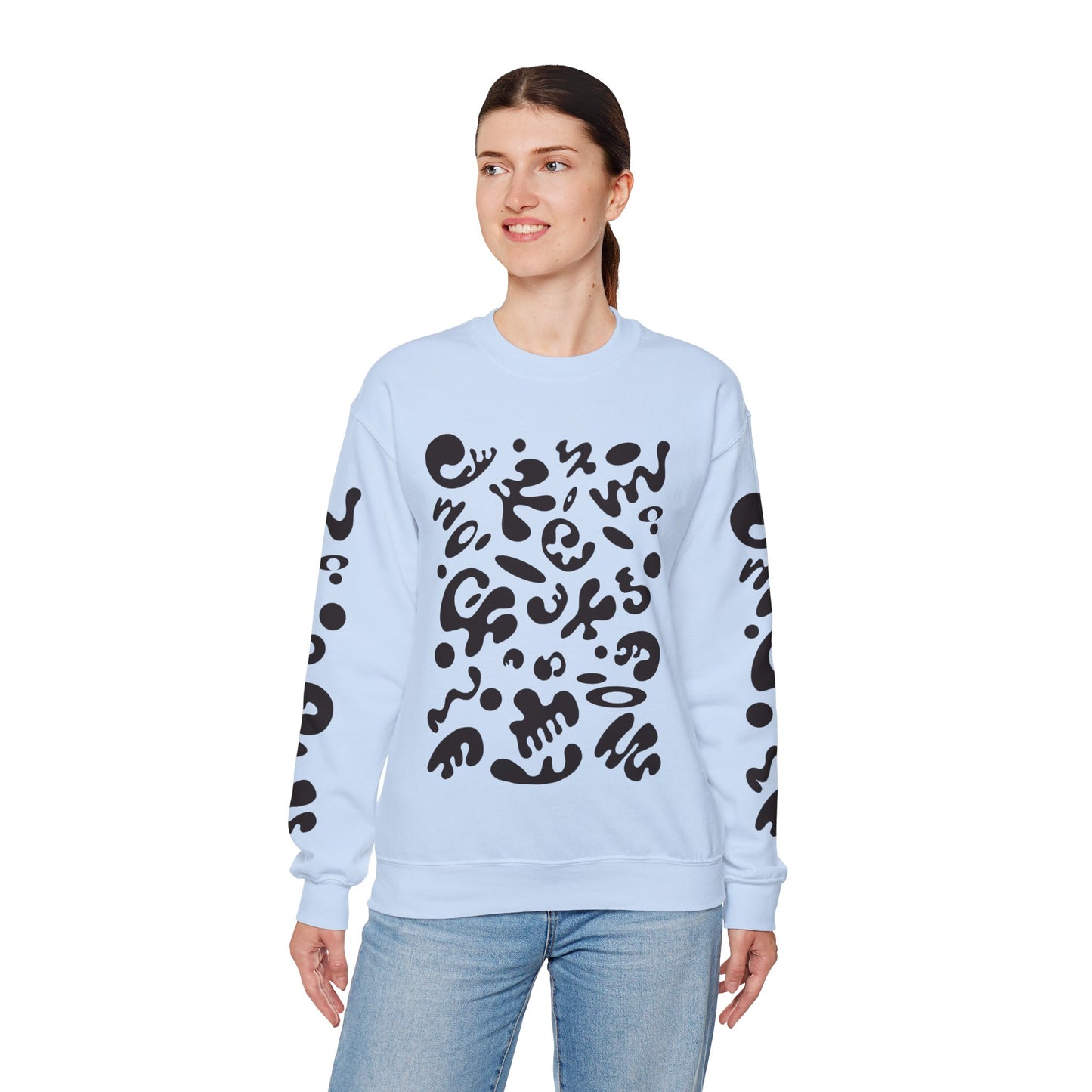 Pure Imagination Unisex Heavy Blend™ Crewneck Sweatshirt- Smoke Signal Black Print
