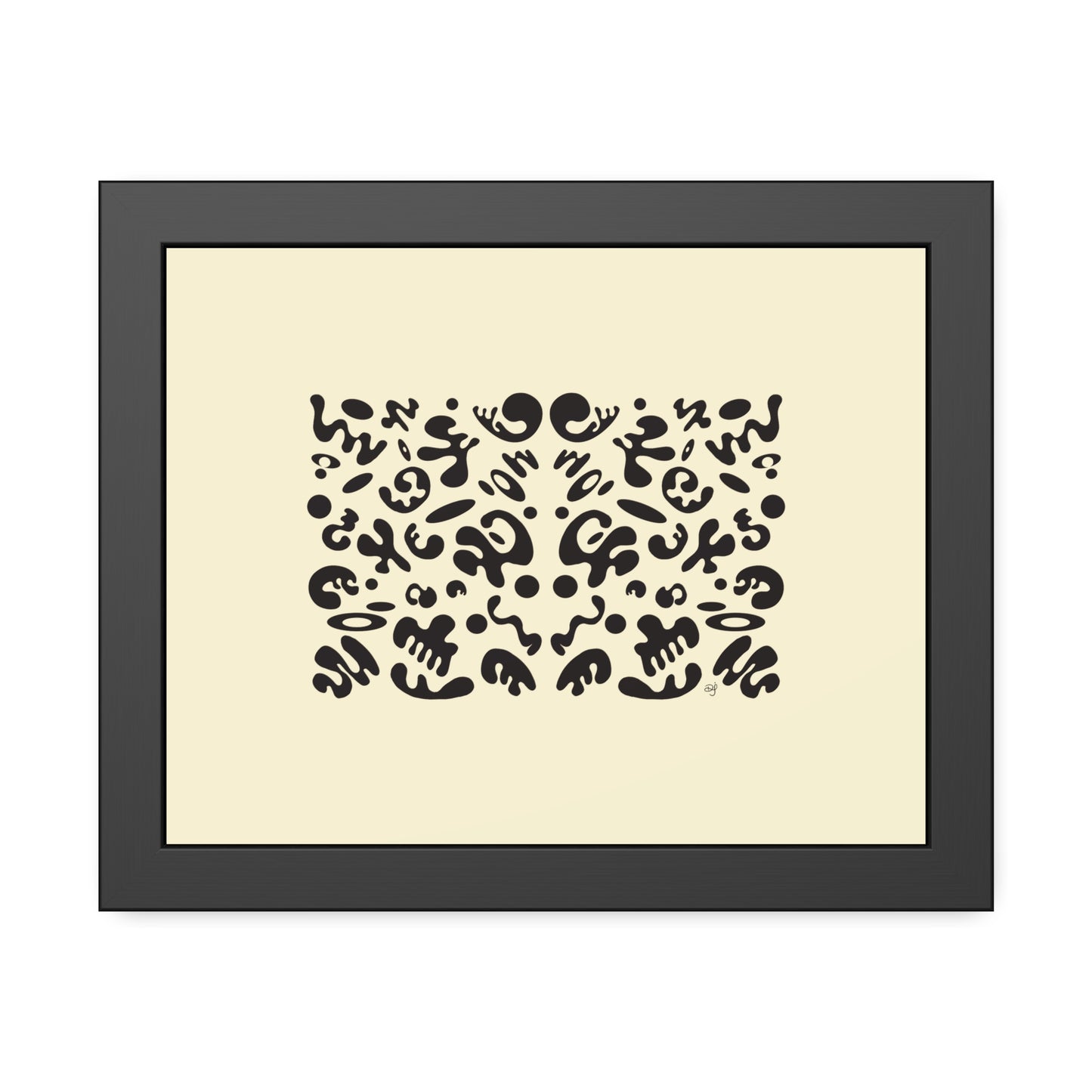 Mirror Work Framed Rolled Poster - Blank Page