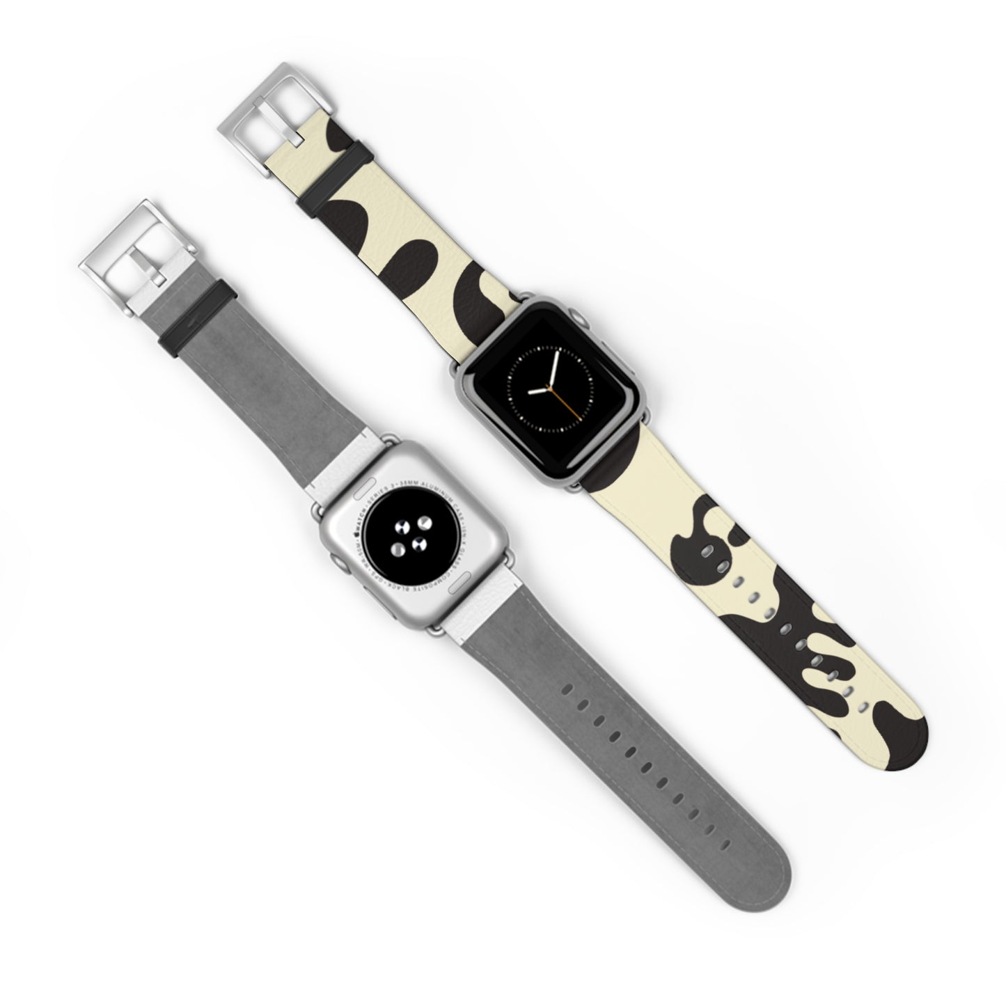 Pure Imagination Faux Leather Apple Watch Band - Blank Page White