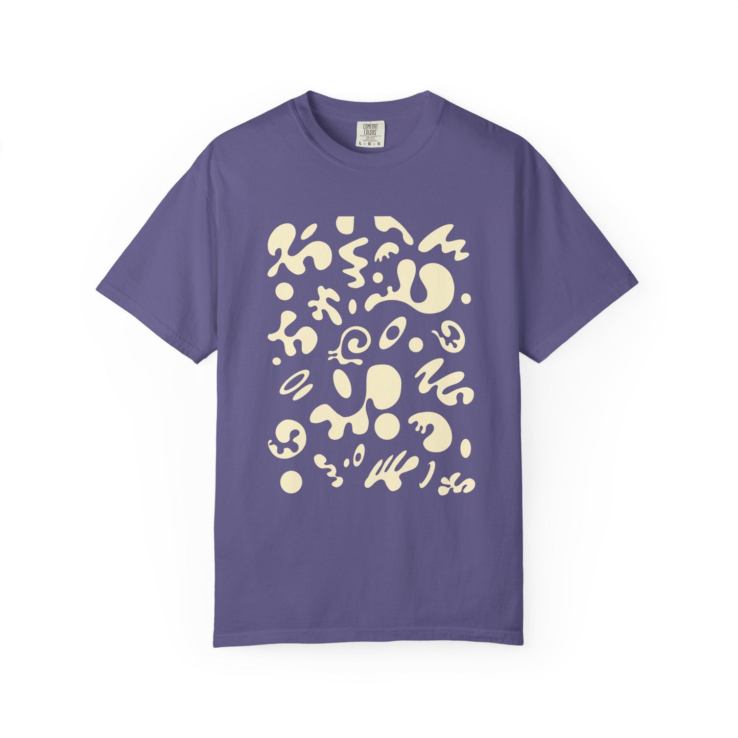 Pure Imagination Unisex Garment-Dyed T-Shirt (Cool Neutrals) - Blank Page White Print