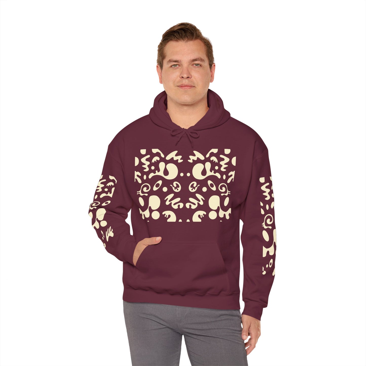 Mirror Work Unisex Heavy Blend™ Hooded Sweatshirt - Blank Page White Print