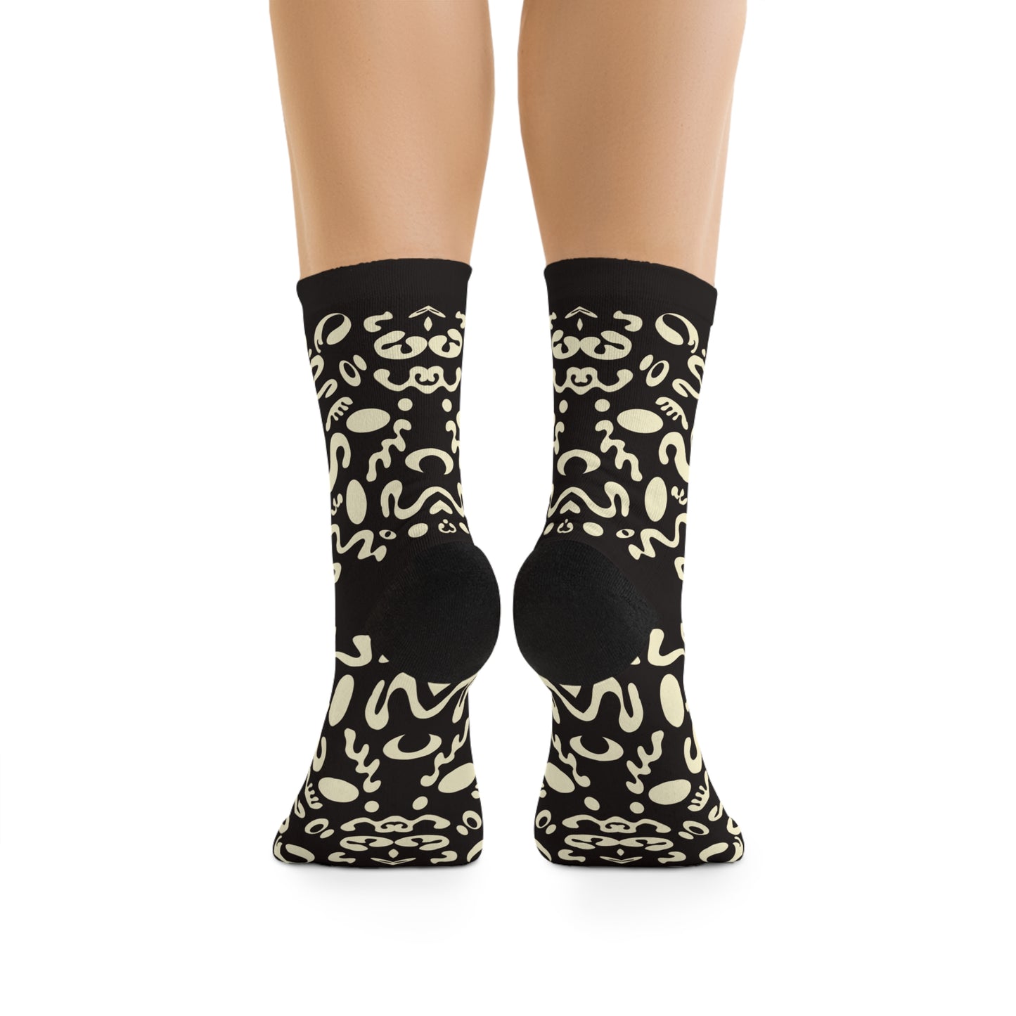 Mirror Work Minimalist Eco-Friendly Socks - Smoke Signal Black