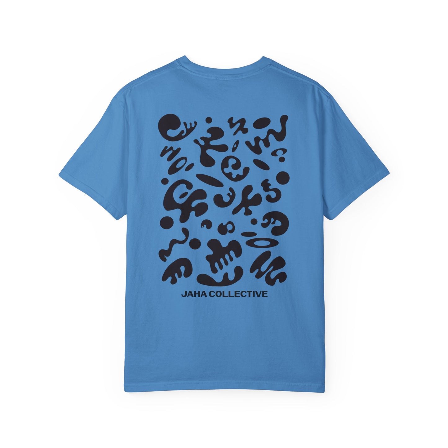 Pure Imagination Unisex Garment-Dyed T-Shirt (Cool Neutrals) - Smoke Signal Black Print