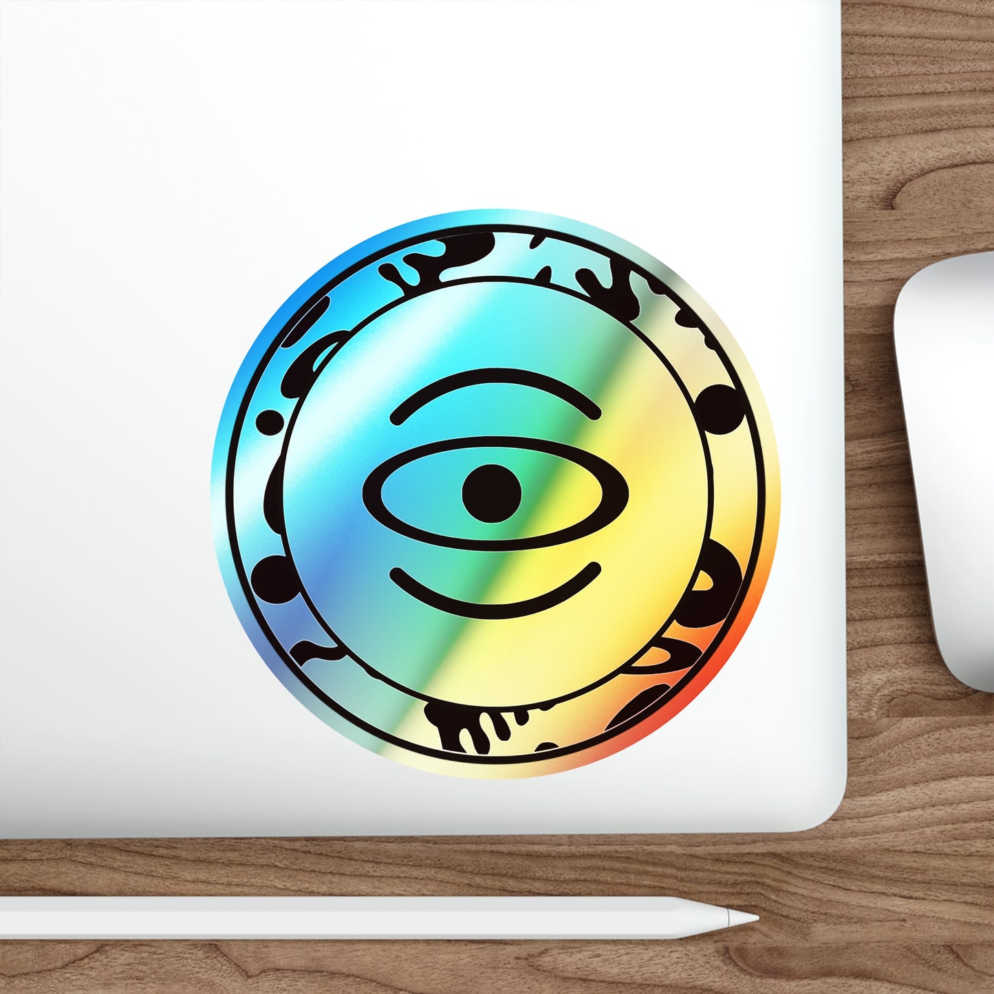 Adorn'd Logo Holographic Die Cut Stickers - Blank Page Holo