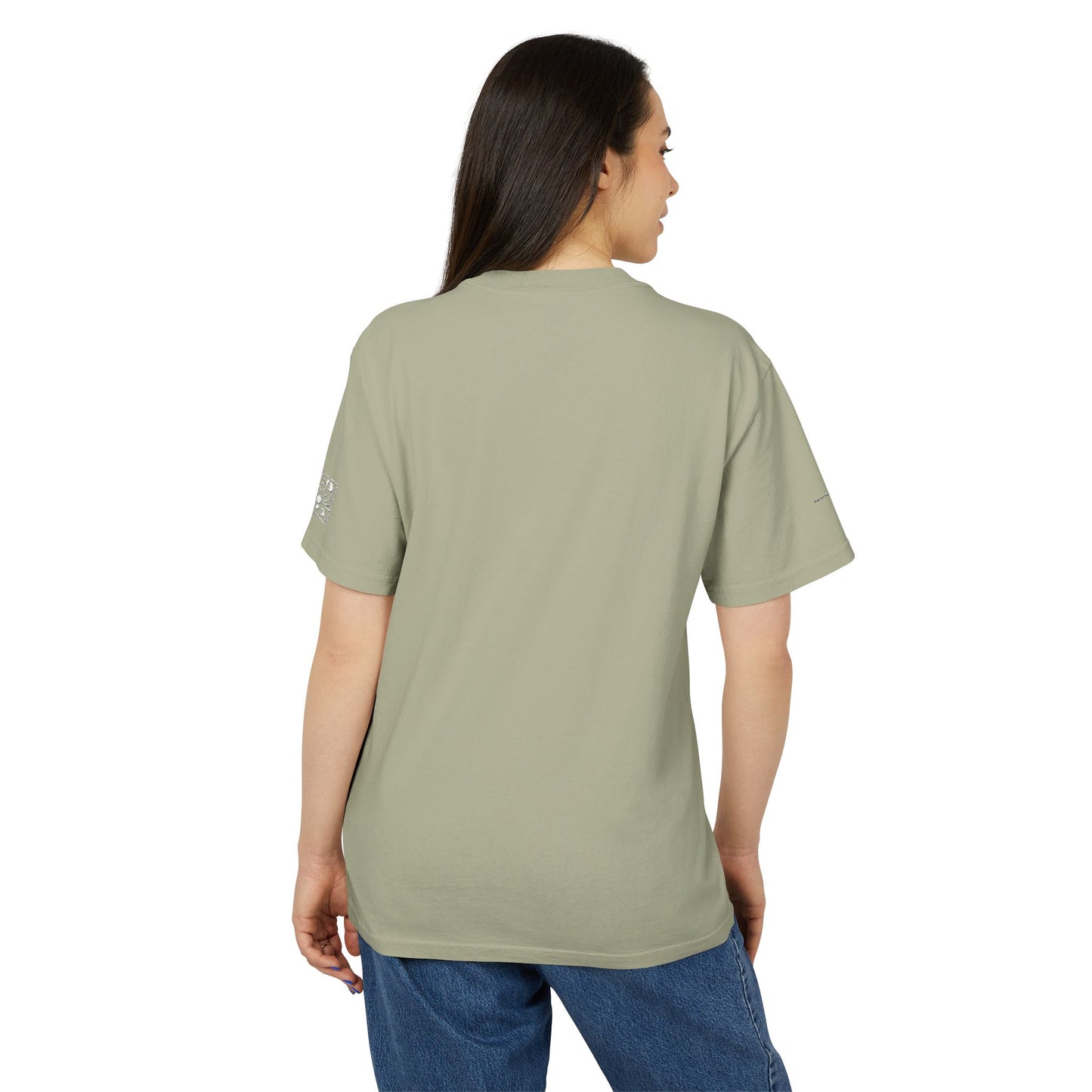 Adorn'd Minimalist Embroidered Unisex Heavy Faded Tee - Blank Page White