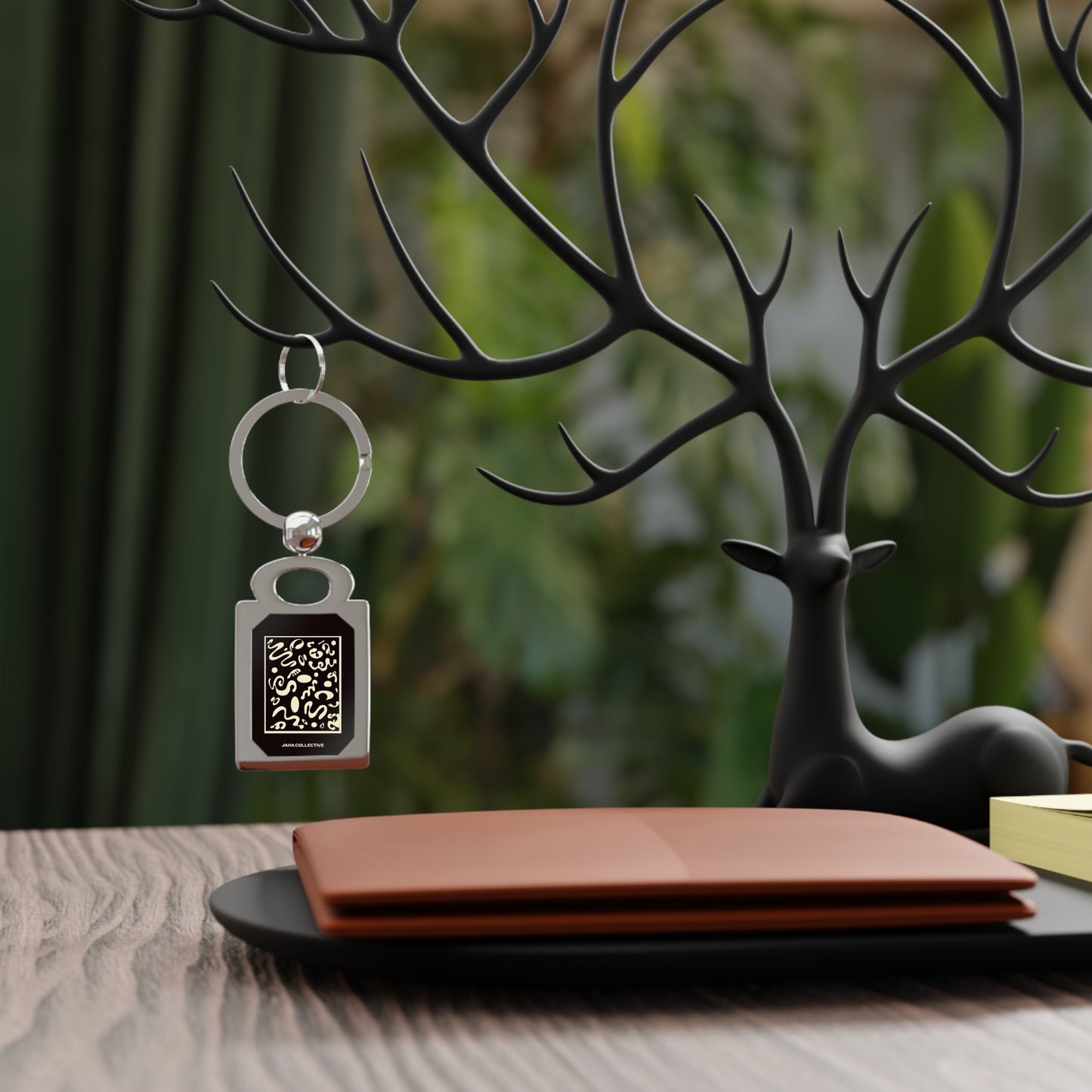Deep Dream Rectangle Photo Keyring,