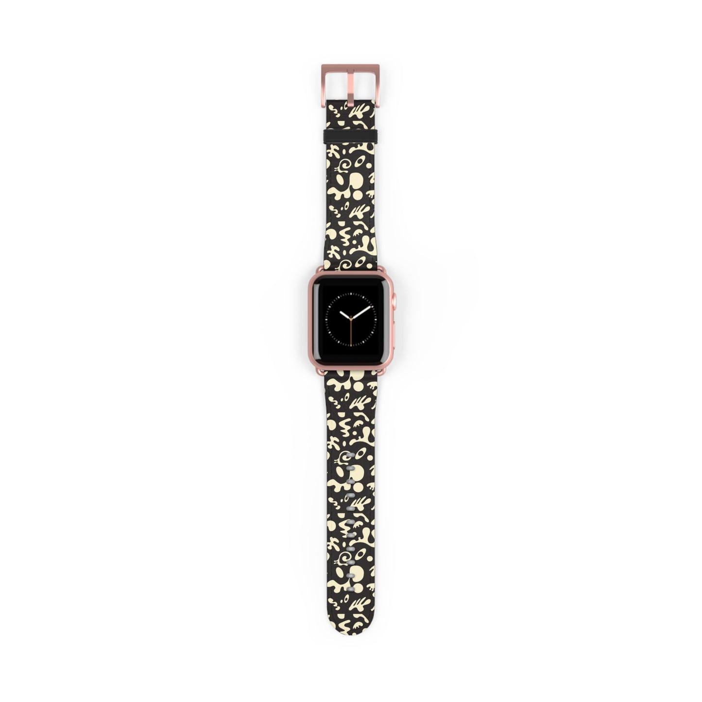 Adorn'd Faux Leather Apple Watch Band - Smoke Signal Black