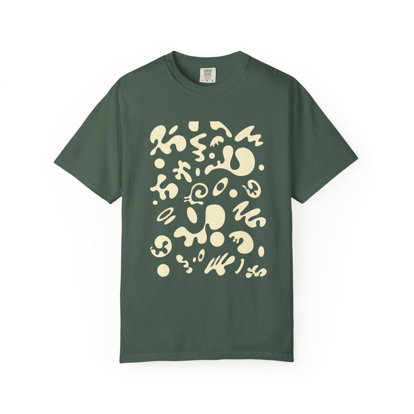 Pure Imagination Unisex Garment-Dyed T-Shirt (Cool Neutrals) - Blank Page White Print