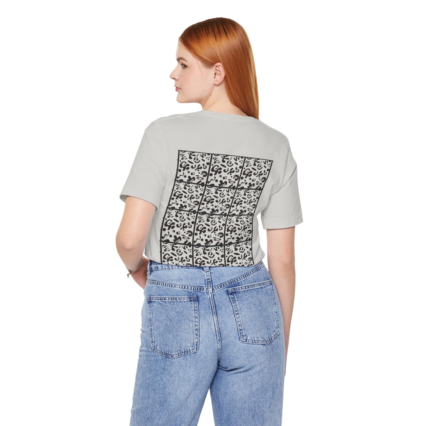 Adorn'd Unisex Jersey Short Sleeve Tee - Smoke Signal Black Print