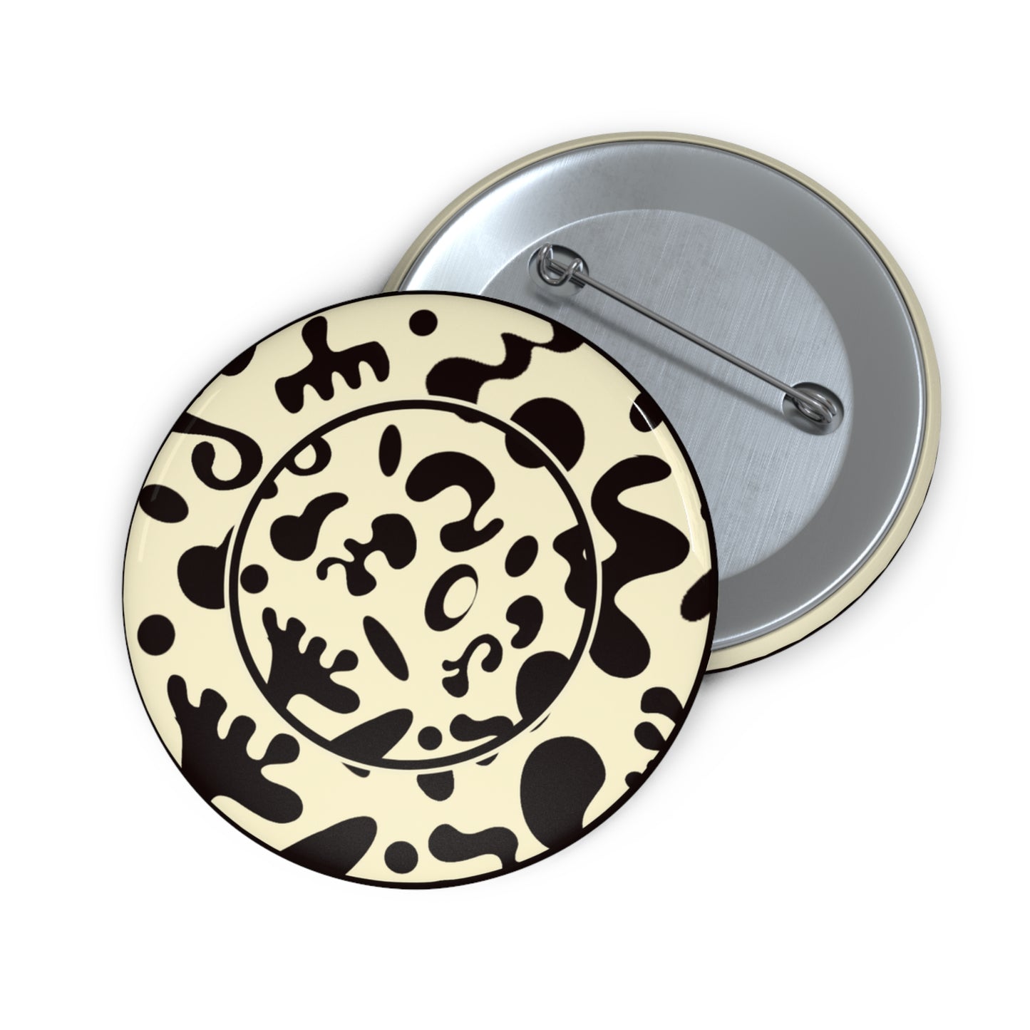 Adorn'd Color Pin Button - Blank Page