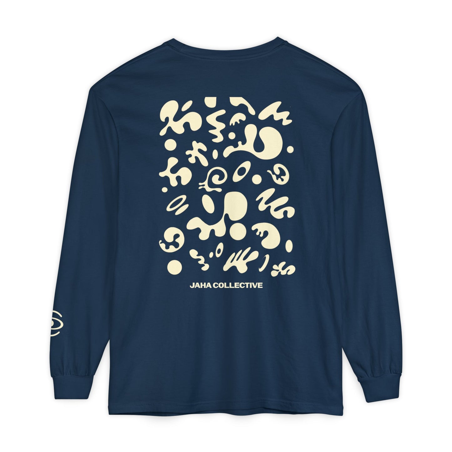 Pure Imagination Unisex Garment-Dyed Long Sleeve T-Shirt - Blank Page White Print