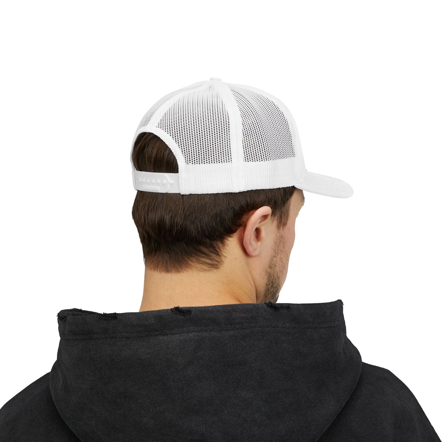 Adorn'd Logo Embroidered Retro Trucker Hat - Smoke Signal Black