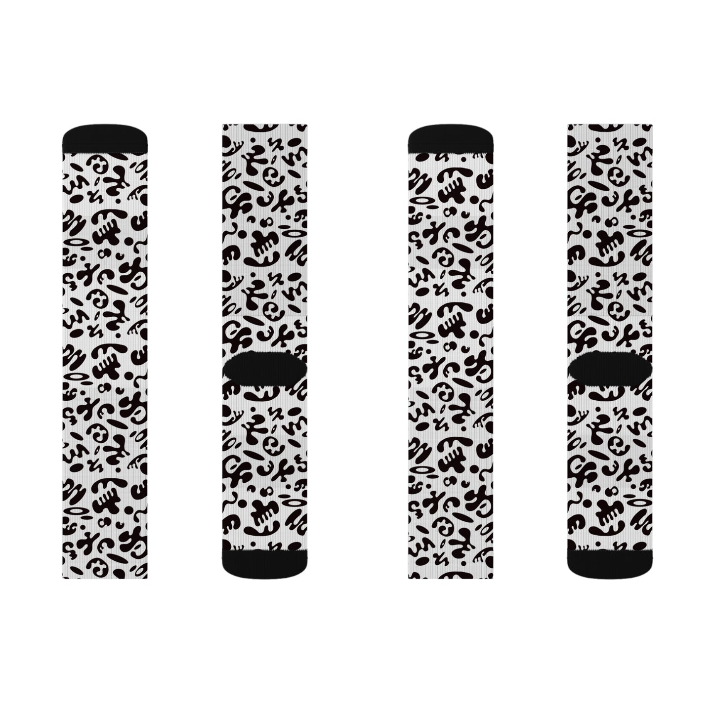 Adorn'd Print Socks - Starlight White