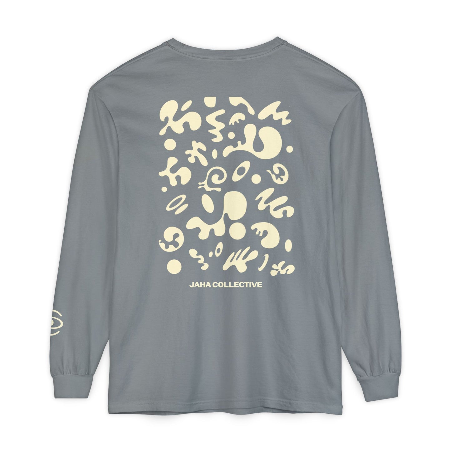 Pure Imagination Unisex Garment-Dyed Long Sleeve T-Shirt - Blank Page White Print