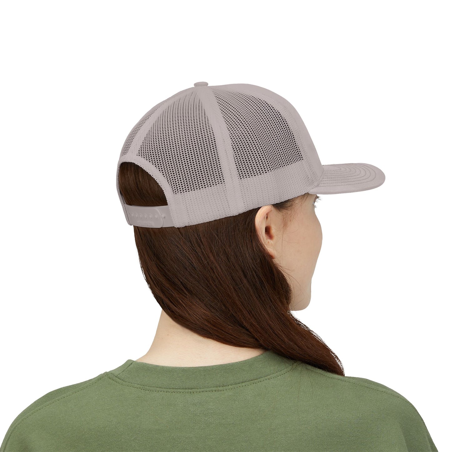 Adorn'd Logo Embroidered Retro Trucker Hat - Starlight White