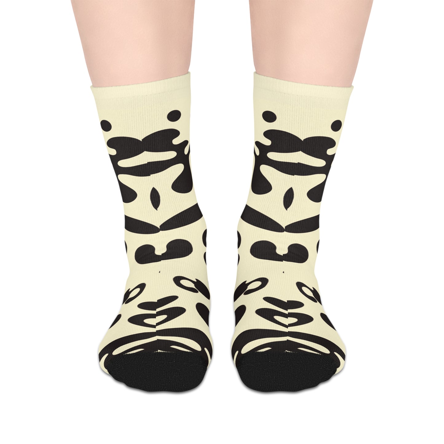 Pure Imagination Mid-Length Socks - Blank Page White