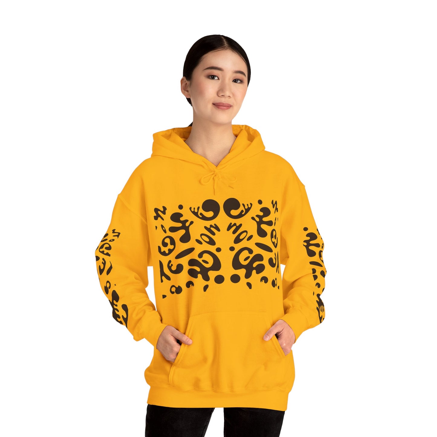 Mirror Work Unisex Heavy Blend™ Hooded Sweatshirt - Smoke Signal Black Print