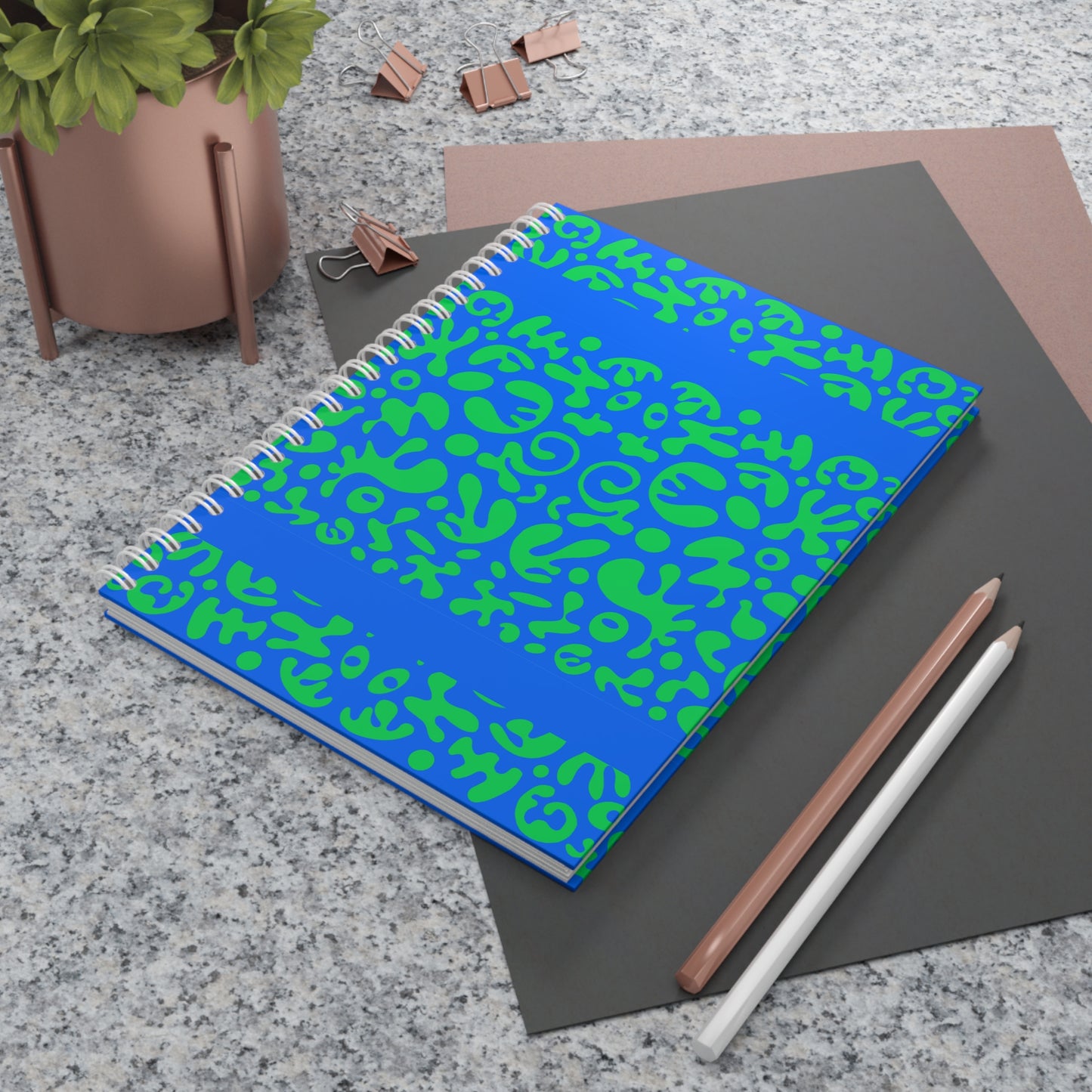 Mirror Work Color Spiral Notebook (Wide Ruled) - Tide Pool