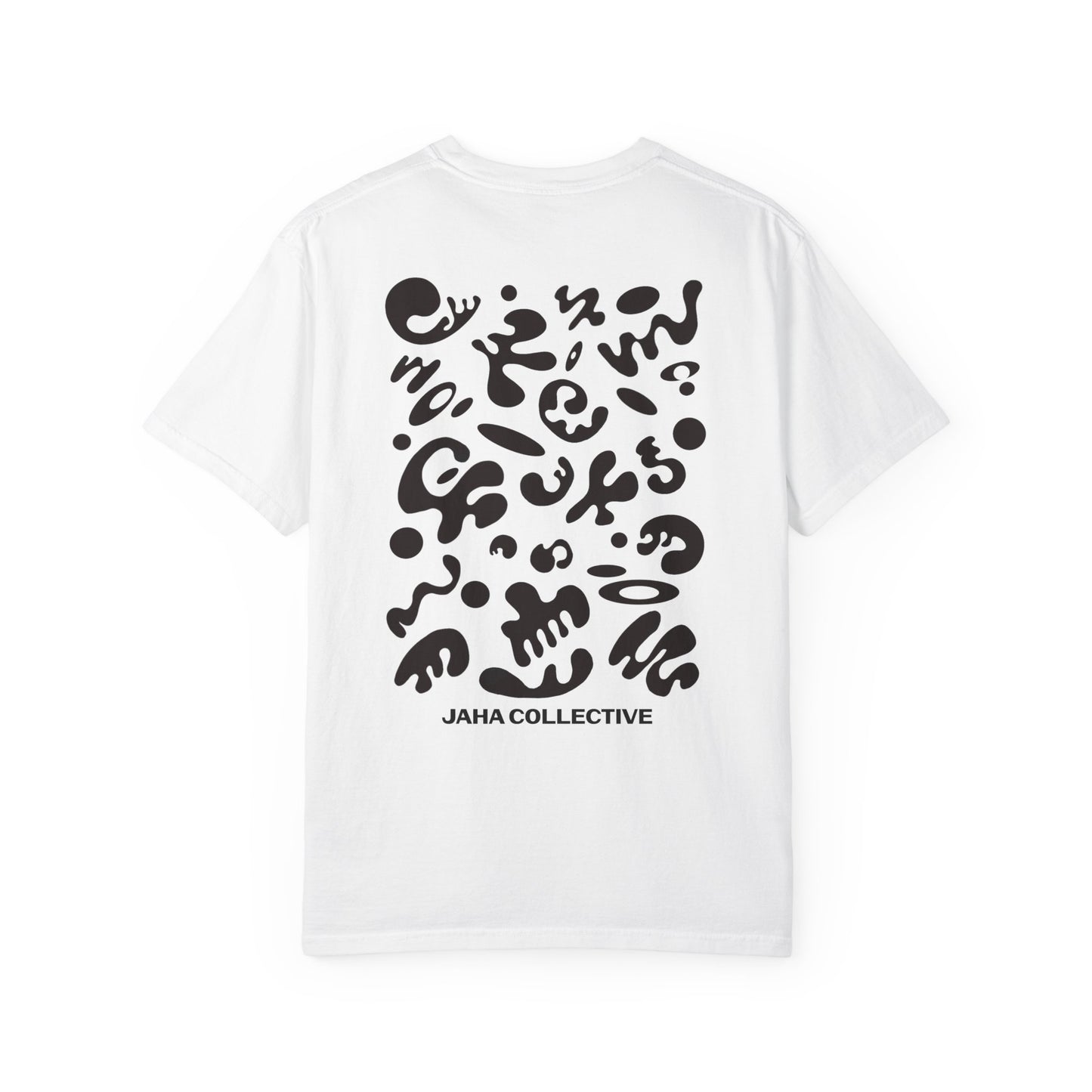 Pure Imagination Unisex Garment-Dyed T-Shirt (Cool Neutrals) - Smoke Signal Black Print