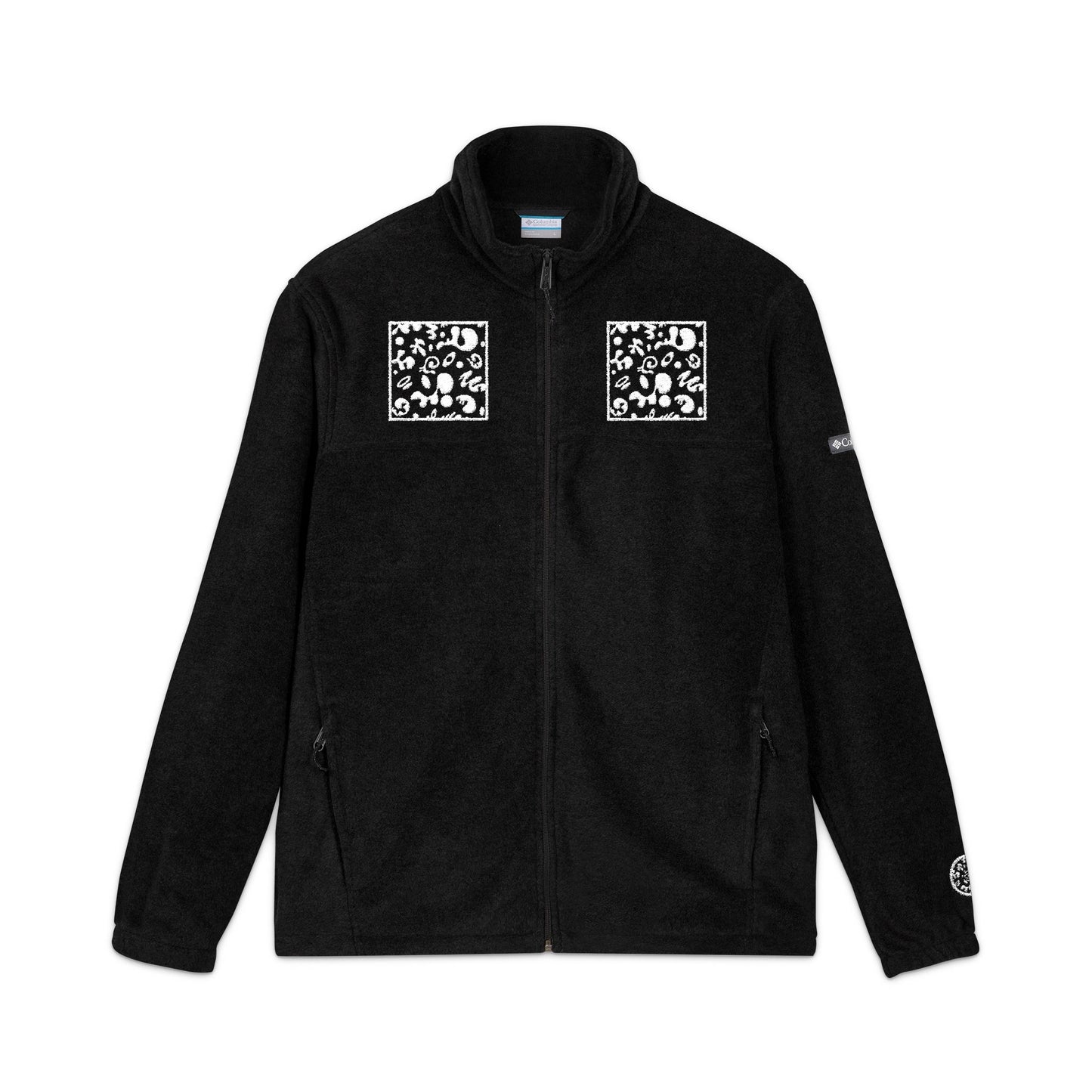 Mirror Work Embroidered Fleece Columbia Jacket