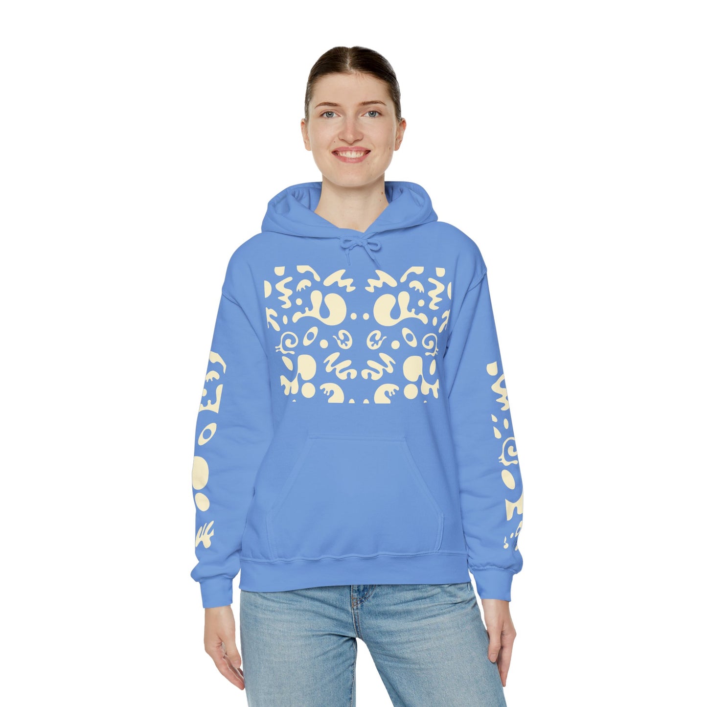 Mirror Work Unisex Heavy Blend™ Hooded Sweatshirt - Blank Page White Print