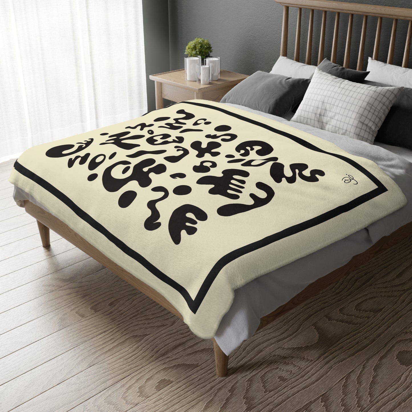 Deep Dream Velveteen Microfiber Blanket (Two-sided print) - Blank Page