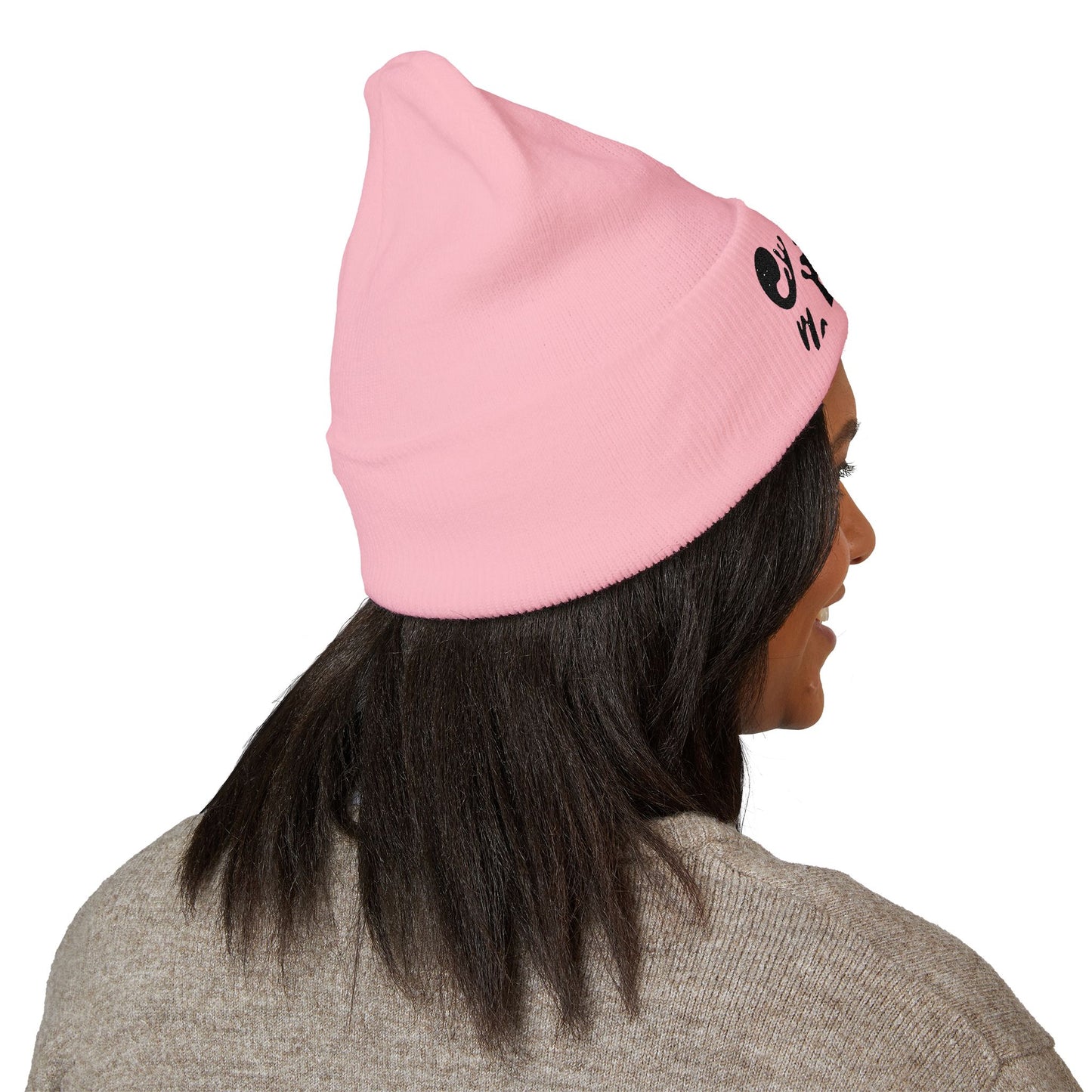 Pure Imagination Embroidered Classic Cuffed Beanie - Smoke Signal Black