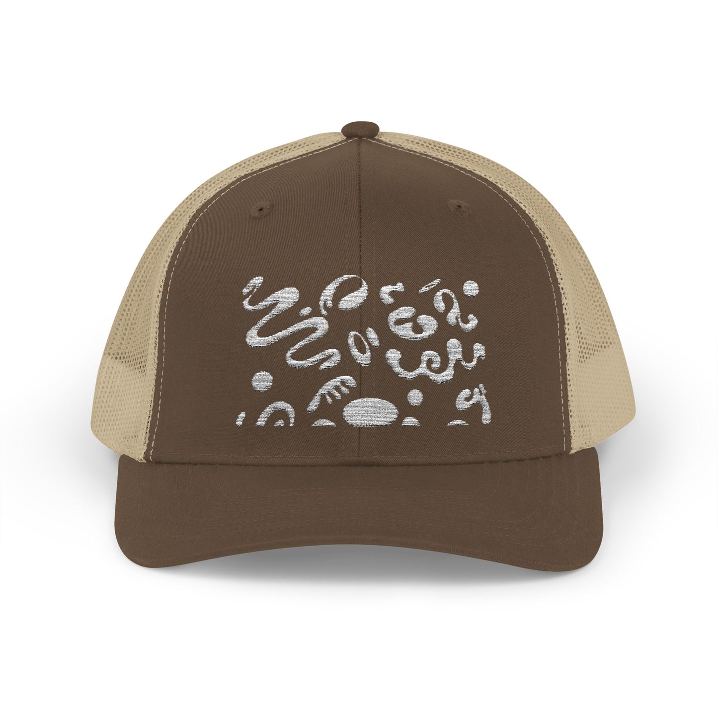Pure Imagination Embroidered Retro Trucker Hat - Blank Page White