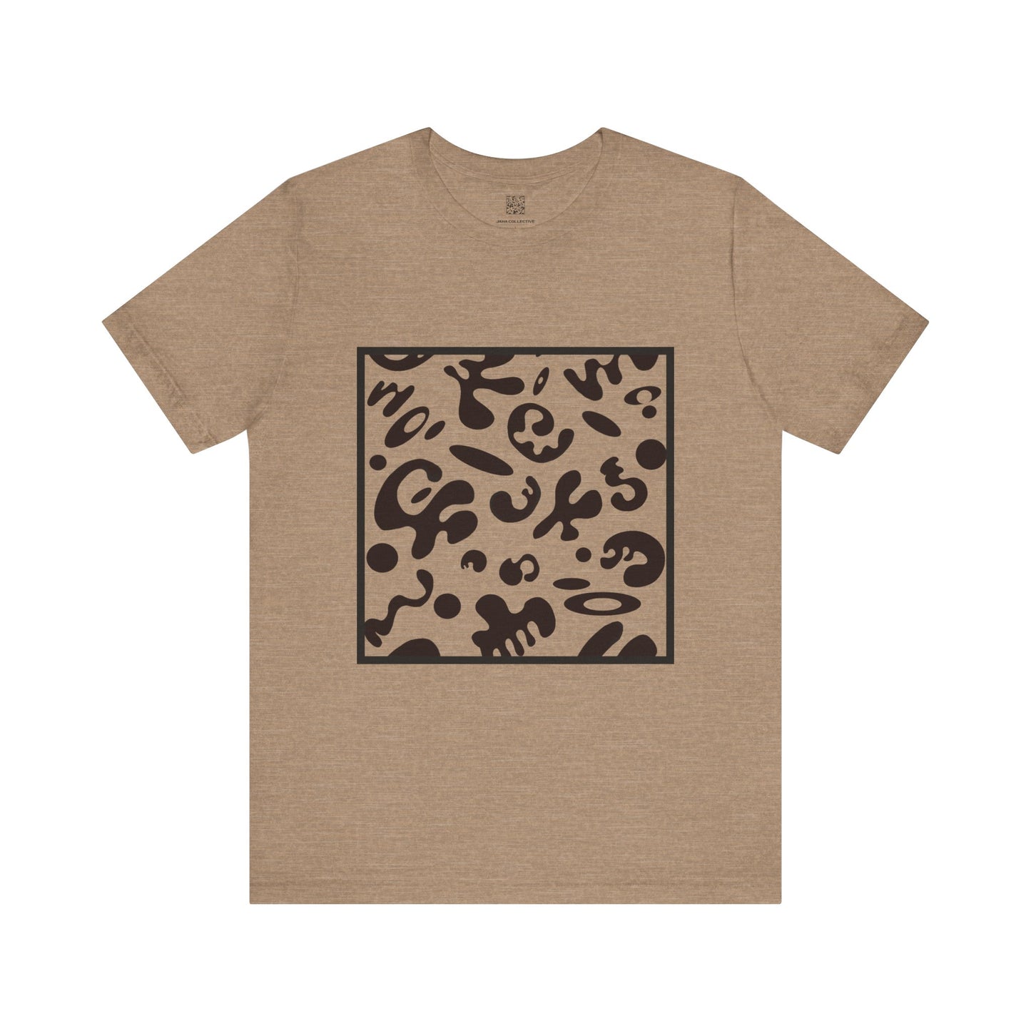 Adorn'd Unisex Jersey Short Sleeve Tee - Smoke Signal Black Print