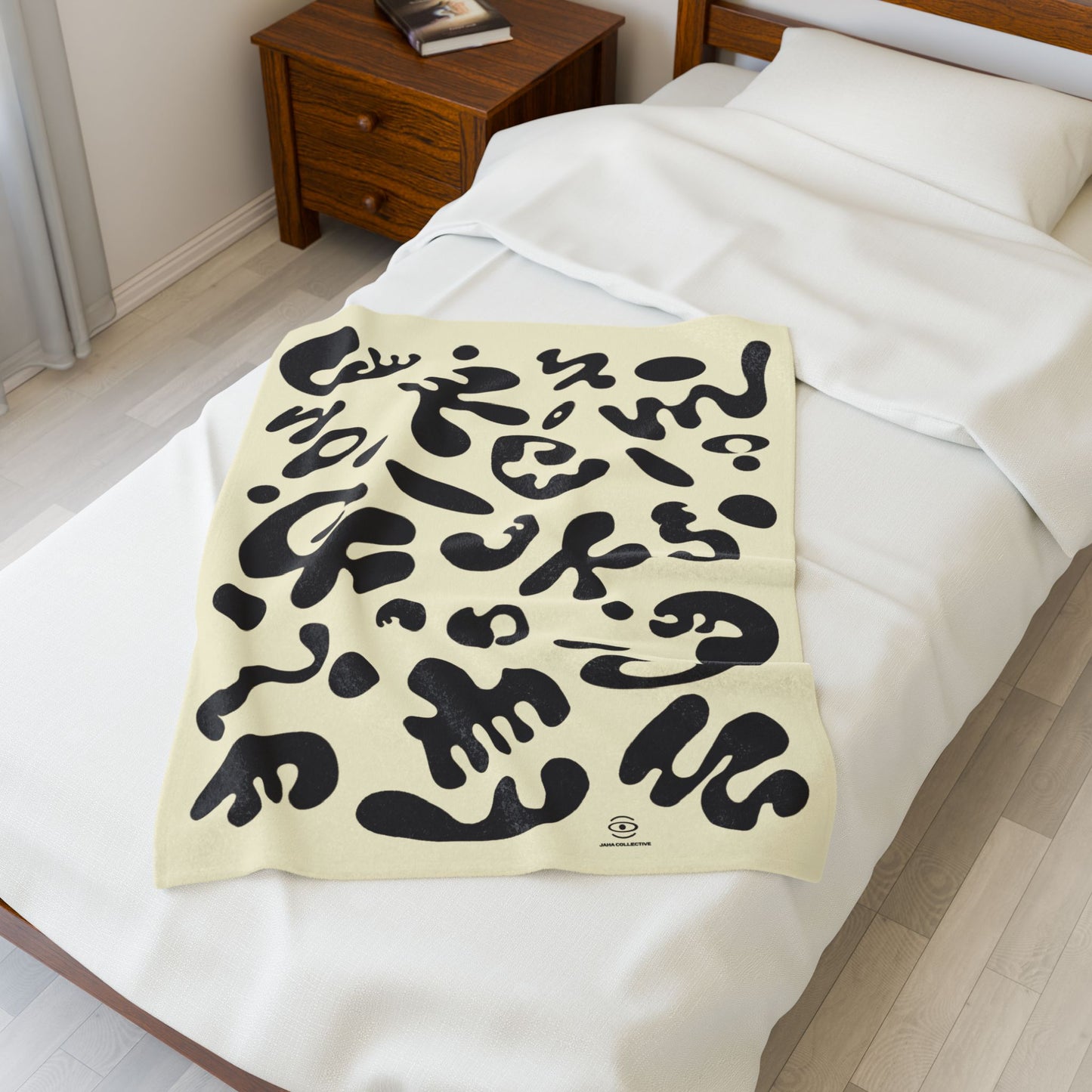 Pure Imagination Velveteen Plush Blanket - Blank Page White