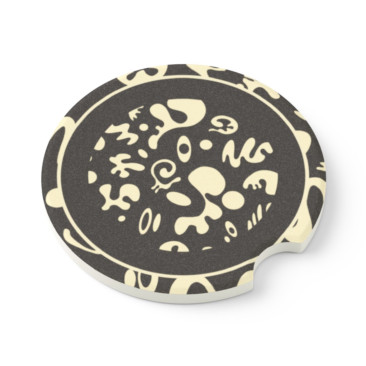 Adorn'd Soapstone Car Coaster - Smoke Signal Black