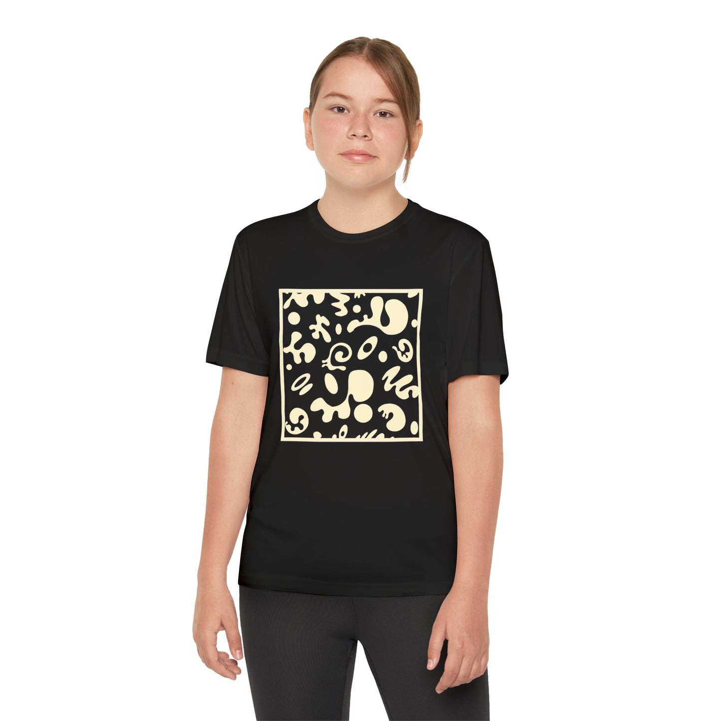 Adorn'd Youth Competitor Graphic Tee - Blank Page White
