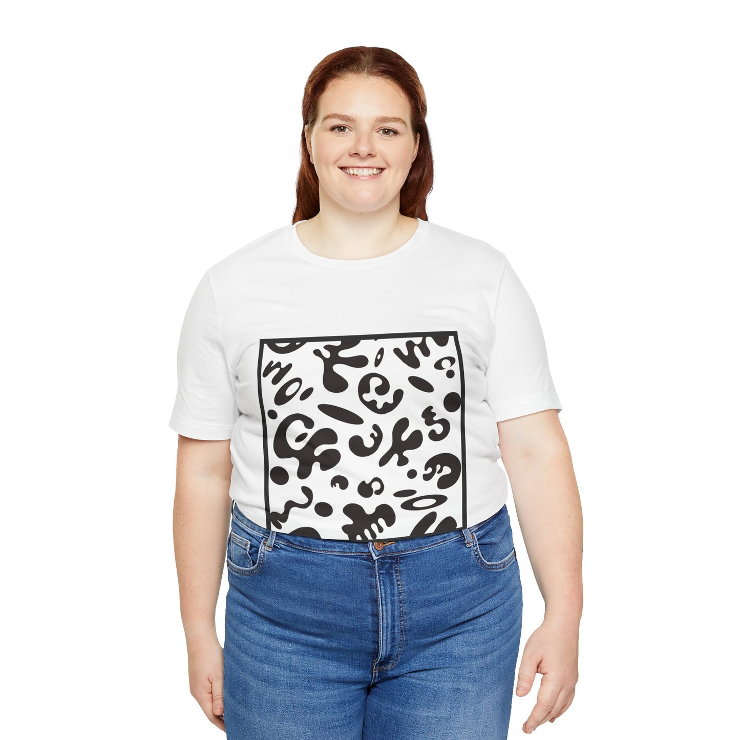 Adorn'd Unisex Jersey Short Sleeve Tee - Smoke Signal Black Print