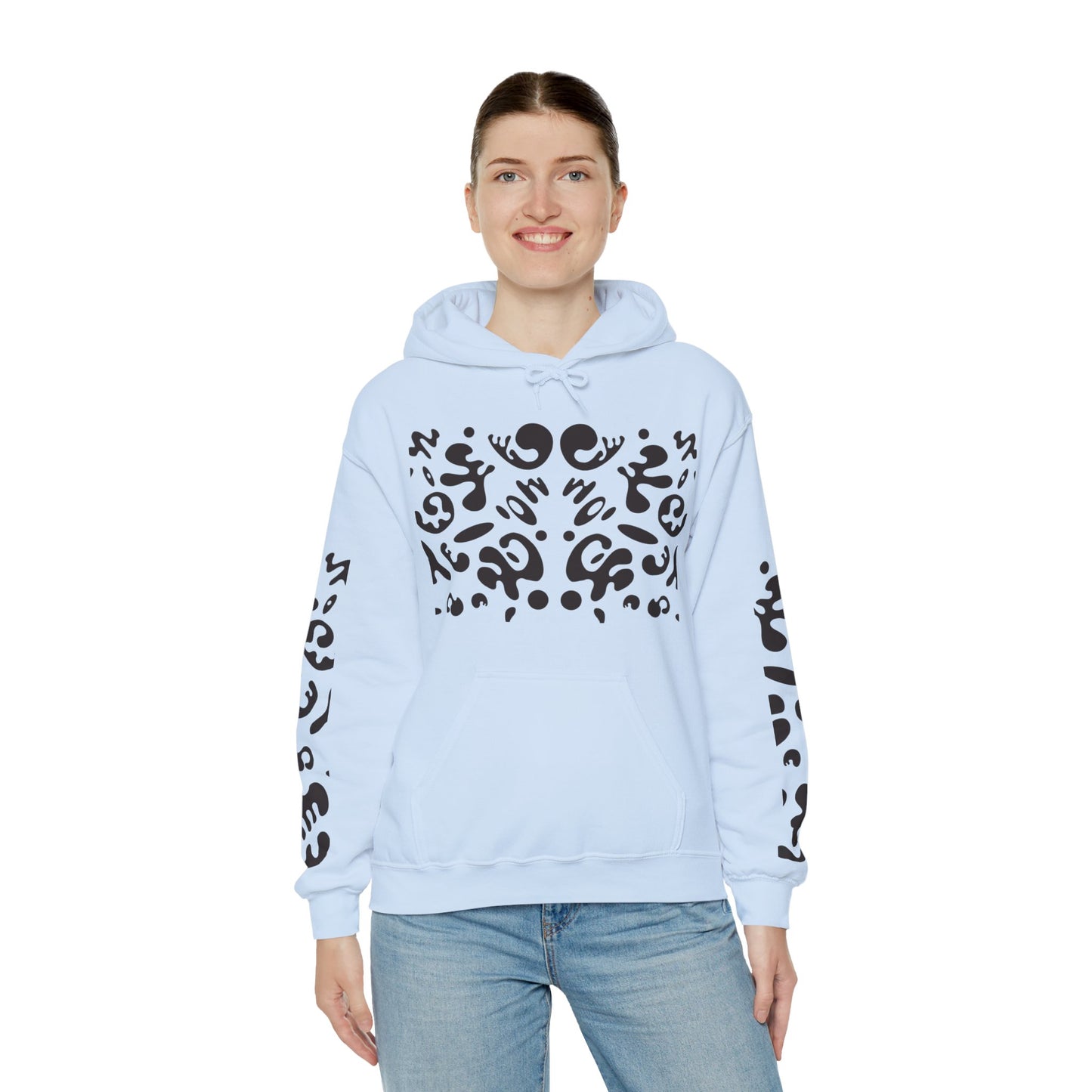 Mirror Work Unisex Heavy Blend™ Hooded Sweatshirt - Smoke Signal Black Print