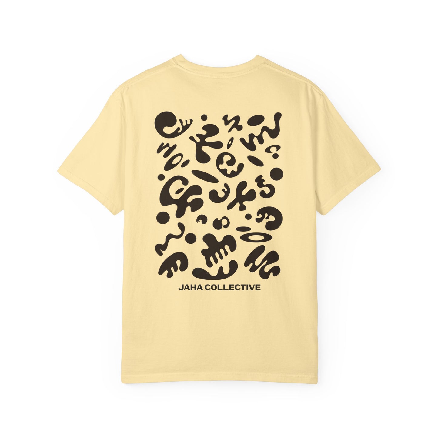 Pure Imagination Unisex Garment-Dyed T-Shirt (Warm Neutrals) - Smoke Signal Black Print