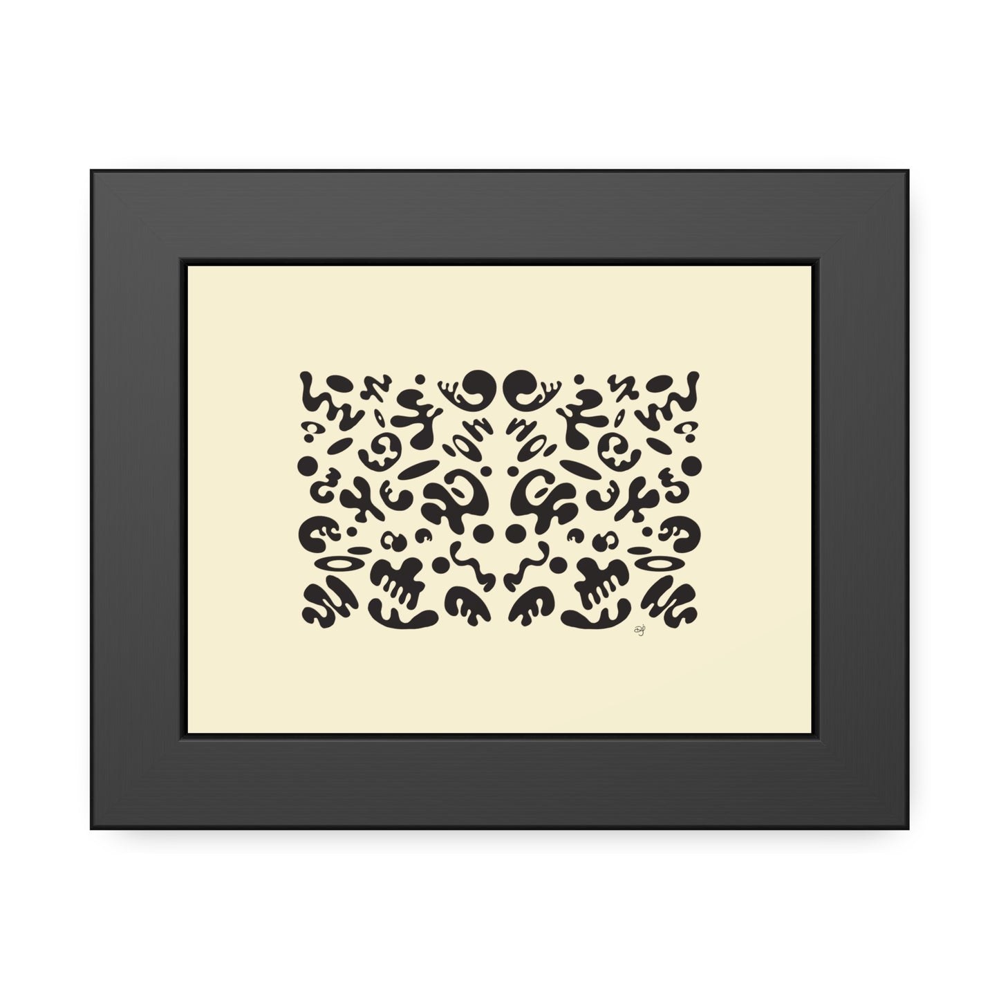 Mirror Work Framed Rolled Poster - Blank Page