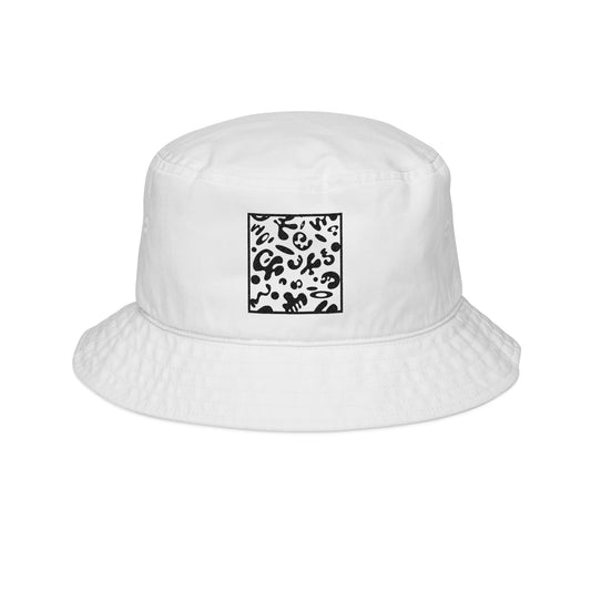 Adorn'd Square Embroidered Bucket Hat – Smoke Signal Black