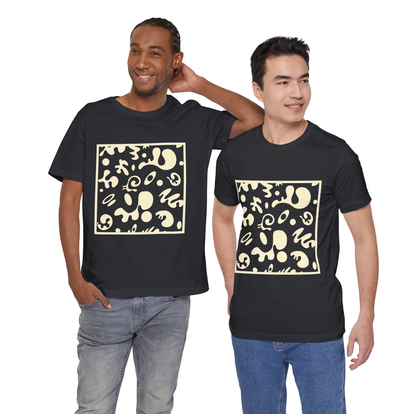 Adorn'd Unisex Jersey Short Sleeve Tee - Blank Page White Print
