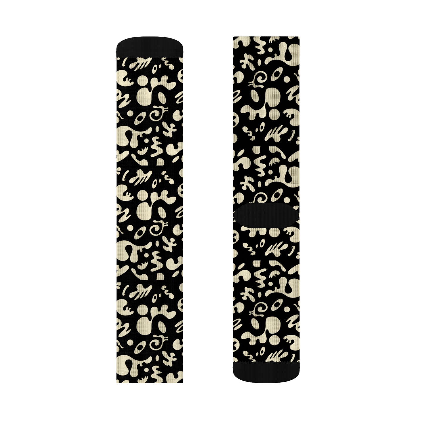 Adorn'd Print Socks - Smoke Signal Black