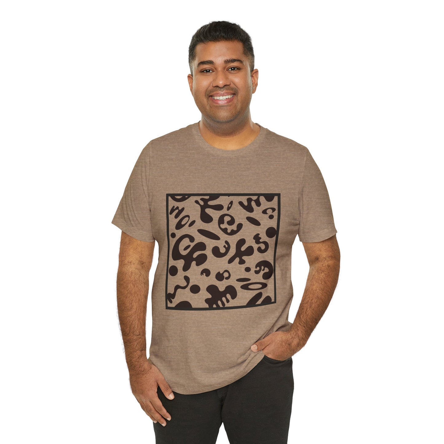 Adorn'd Unisex Jersey Short Sleeve Tee - Smoke Signal Black Print