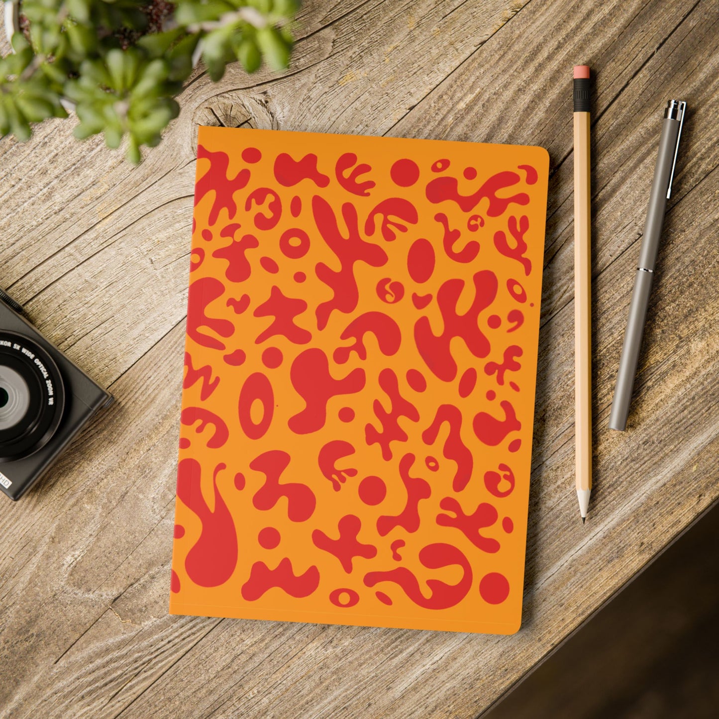 Pure Imagination Softcover Journal w Inside Prints + Tear-Off Pages (Ruled Line) - Heat Theory Orange