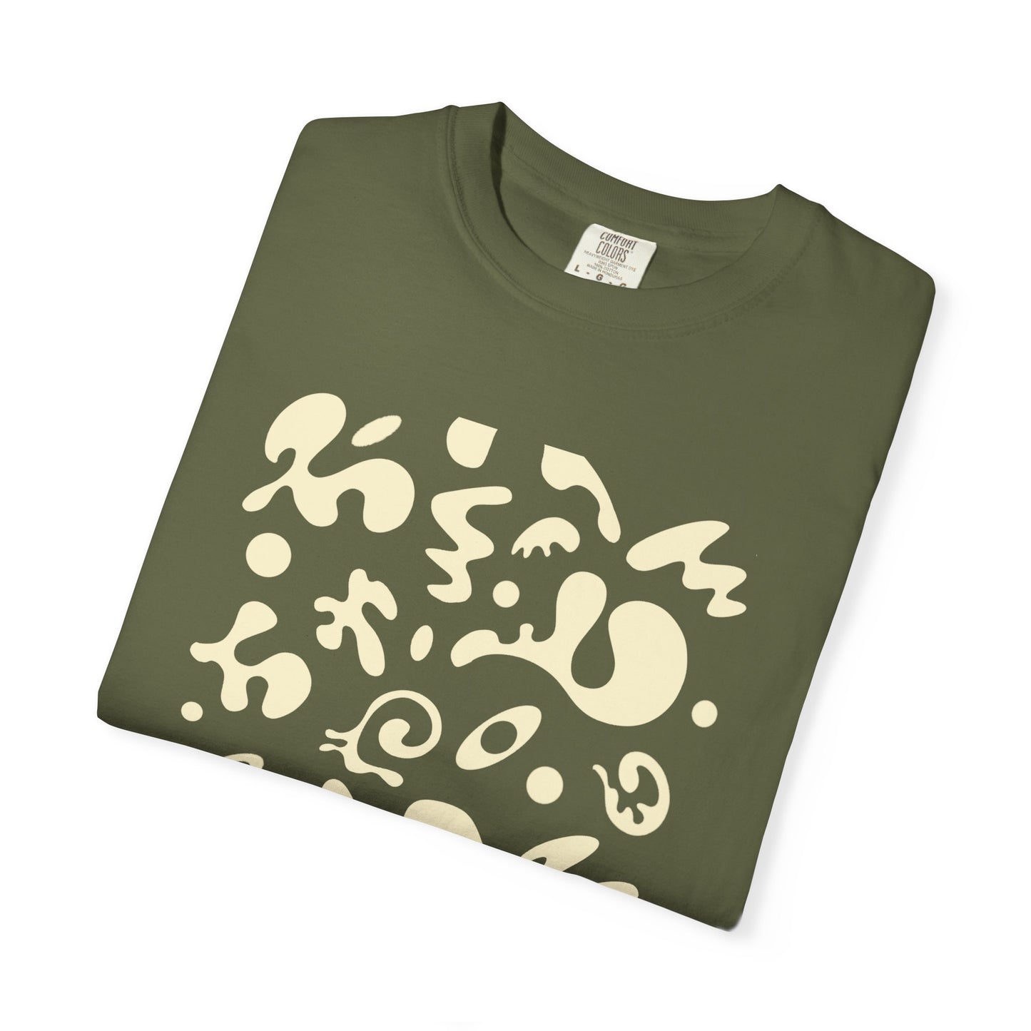 Pure Imagination Unisex Garment-Dyed T-Shirt (Cool Neutrals) - Blank Page White Print