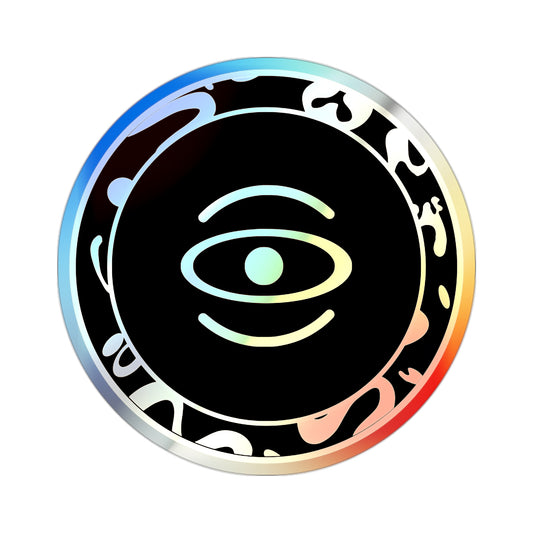 Adorn'd Logo Holographic Die Cut Stickers - Smoke Signal Black