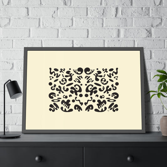 Mirror Work Framed Rolled Poster - Blank Page