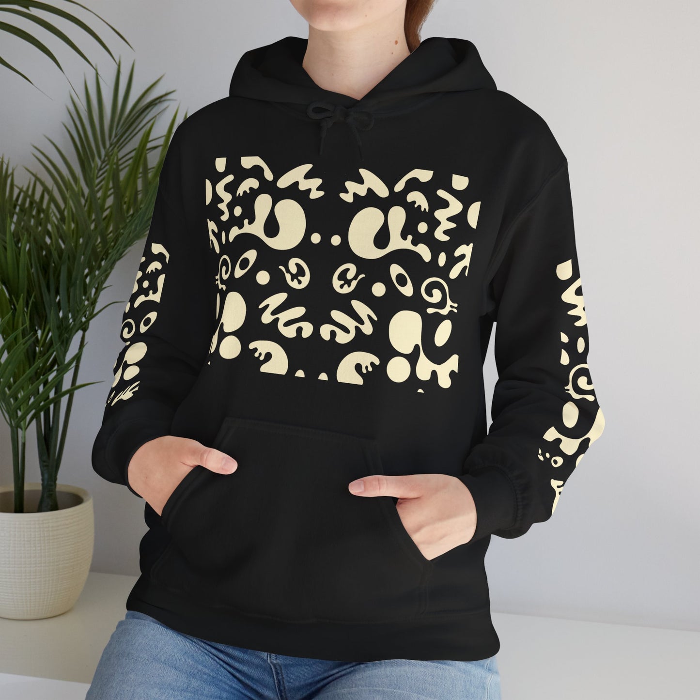 Mirror Work Unisex Heavy Blend™ Hooded Sweatshirt - Blank Page White Print