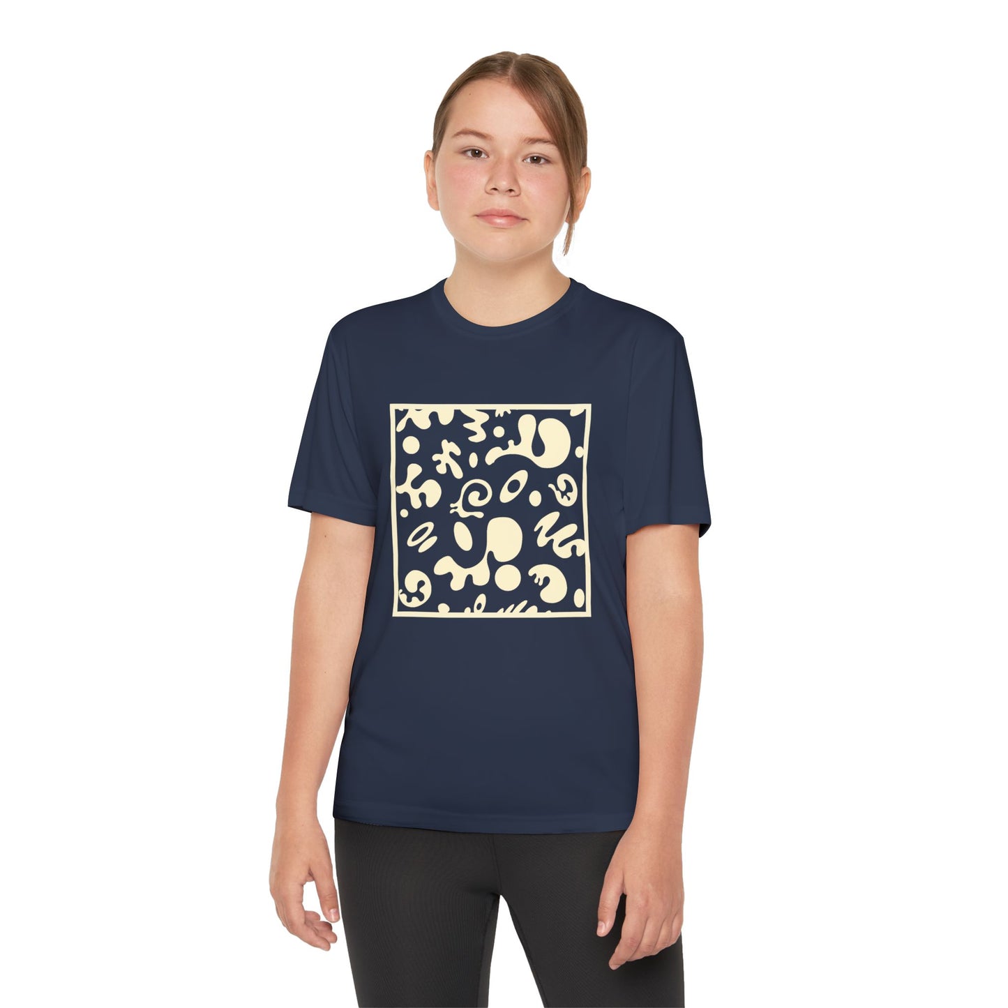 Adorn'd Youth Competitor Graphic Tee - Blank Page White