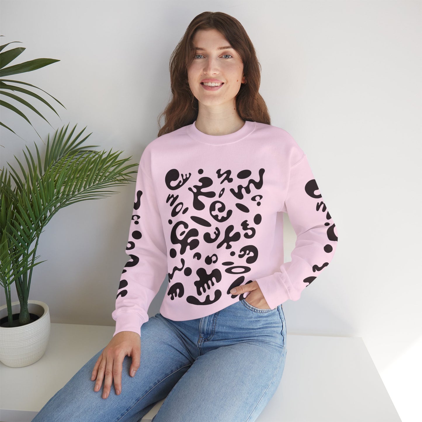 Pure Imagination Unisex Heavy Blend™ Crewneck Sweatshirt- Smoke Signal Black Print